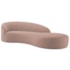 Divã Recamier Orgânico França 180cm Lado Direito Linho Rose - Amarena Moveis