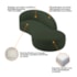 Divã Recamier Orgânico França 180cm Lado Direito Linho Verde - Amarena Moveis