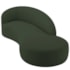 Divã Recamier Orgânico França 180cm Lado Direito Linho Verde - Amarena Moveis