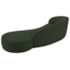 Divã Recamier Orgânico França 180cm Lado Direito Linho Verde - Amarena Moveis