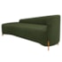 Divã Recamier Orgânico França 180cm Lado Esq Pés madeira Linho Verde