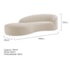 Divã Recamier Orgânico França 180cm Lado Esquerdo Linho Bege - Amarena Moveis