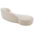 Divã Recamier Orgânico França 180cm Lado Esquerdo Linho Bege - Amarena Moveis