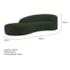 Divã Recamier Orgânico França 180cm Lado Esquerdo Linho Verde - Amarena Moveis