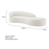 Divã Recamier Orgânico França 200cm Lado Direito Bouclé Branco - Amarena Moveis