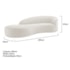 Divã Recamier Orgânico França 200cm Lado Esquerdo Bouclé Branco - Amarena Moveis