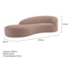 Divã Recamier Orgânico França 200cm Lado Esquerdo Linho Rose - Amarena Moveis