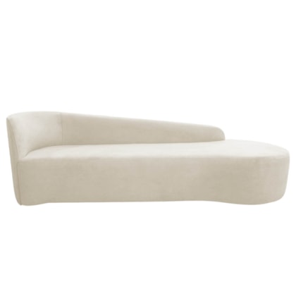 Divã Recamier Orgânico França 220cm Lado Direito Bouclé Bege