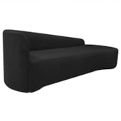 Divã Recamier Orgânico França 220cm Lado Direito Bouclé Preto