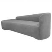 Divã Recamier Orgânico França 220cm Lado Esquerdo Bouclé Cinza