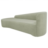 Divã Recamier Orgânico França 220cm Lado Esquerdo Bouclé Verde Oliva