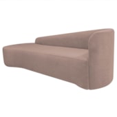 Divã Recamier Orgânico França 220cm Lado Esquerdo Linho Rosê