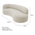 Divã Recamier Orgânico Tokyo 160cm Lado Direito Bouclé Bege - Amarena Móveis