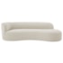 Divã Recamier Orgânico Tokyo 160cm Lado Direito Bouclé Bege - Amarena Móveis