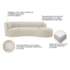 Divã Recamier Orgânico Tokyo 160cm Lado Direito Bouclé Bege - Amarena Móveis