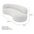 Divã Recamier Orgânico Tokyo 160cm Lado Direito Bouclé Branco - Amarena Móveis