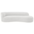 Divã Recamier Orgânico Tokyo 160cm Lado Direito Bouclé Branco - Amarena Móveis