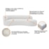 Divã Recamier Orgânico Tokyo 160cm Lado Direito Bouclé Branco - Amarena Móveis
