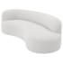 Divã Recamier Orgânico Tokyo 160cm Lado Direito Bouclé Branco - Amarena Móveis