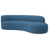 Divã Recamier Orgânico Tokyo 160cm Lado Direito Linho Azul Royal -  Amarena Móveis