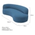Divã Recamier Orgânico Tokyo 160cm Lado Direito Linho Azul Royal -  Amarena Móveis