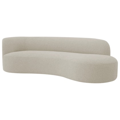 Divã Recamier Orgânico Tokyo 160cm Lado Direito Linho Bege - Amarena Móveis