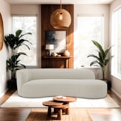 Divã Recamier Orgânico Tokyo 160cm Lado Direito Linho Bege - Amarena Móveis