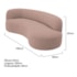 Divã Recamier Orgânico Tokyo 160cm Lado Direito Linho Rose - Amarena Móveis