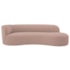 Divã Recamier Orgânico Tokyo 160cm Lado Direito Linho Rose - Amarena Móveis