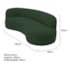 Divã Recamier Orgânico Tokyo 160cm Lado Direito Linho Verde -  Amarena Móveis