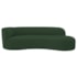 Divã Recamier Orgânico Tokyo 160cm Lado Direito Linho Verde -  Amarena Móveis