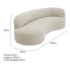 Divã Recamier Orgânico Tokyo 160cm Lado Esquerdo Bouclé Bege - Amarena Móveis