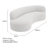 Divã Recamier Orgânico Tokyo 160cm Lado Esquerdo Bouclé Branco - Amarena Móveis