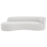 Divã Recamier Orgânico Tokyo 160cm Lado Esquerdo Bouclé Branco - Amarena Móveis