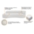 Divã Recamier Orgânico Tokyo 160cm Lado Esquerdo Bouclé Branco - Amarena Móveis