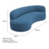 Divã Recamier Orgânico Tokyo 160cm Lado Esquerdo Linho Azul Royal - Amarena Móveis