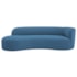 Divã Recamier Orgânico Tokyo 160cm Lado Esquerdo Linho Azul Royal - Amarena Móveis