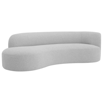 Divã Recamier Orgânico Tokyo 160cm Lado Esquerdo Linho Cinza Claro - Amarena Móveis