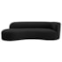 Divã Recamier Orgânico Tokyo 160cm Lado Esquerdo Linho Preto - Amarena Móveis