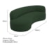 Divã Recamier Orgânico Tokyo 160cm Lado Esquerdo Linho Verde - Amarena Móveis
