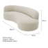 Divã Recamier Orgânico Tokyo 180cm Lado Direito Bouclé Bege - Amarena Móveis