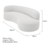 Divã Recamier Orgânico Tokyo 180cm Lado Direito Bouclé Branco - Amarena Móveis