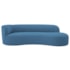 Divã Recamier Orgânico Tokyo 180cm Lado Direito Linho Azul Royal - Amarena Móveis