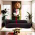 Divã Recamier Orgânico Tokyo 180cm Lado Direito Linho Preto - Amarena Móveis