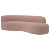 Divã Recamier Orgânico Tokyo 180cm Lado Direito Linho Rose - Amarena Móveis
