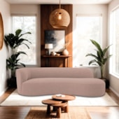 Divã Recamier Orgânico Tokyo 180cm Lado Direito Linho Rose - Amarena Móveis