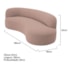 Divã Recamier Orgânico Tokyo 180cm Lado Direito Linho Rose - Amarena Móveis