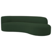Divã Recamier Orgânico Tokyo 180cm Lado Direito Linho Verde - Amarena Móveis