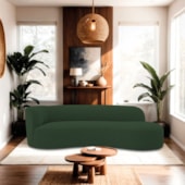 Divã Recamier Orgânico Tokyo 180cm Lado Direito Linho Verde - Amarena Móveis