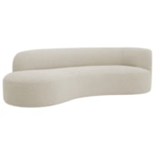Divã Recamier Orgânico Tokyo 180cm Lado Esquerdo Bouclé Bege - Amarena Móveis